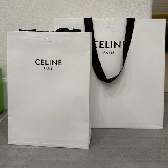 Celine Handbags - Celine White shopping bag